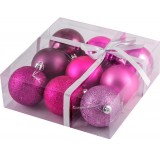 Елочные игрушки Волшебная страна Фуксия 9 шт
