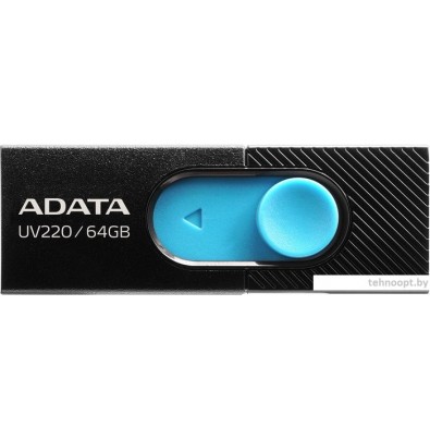 USB Flash A-Data UV220 64GB (черный/голубой)