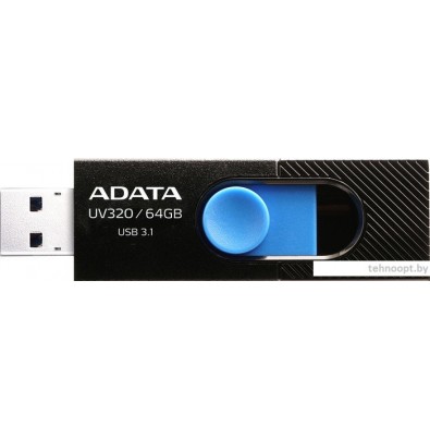 USB Flash A-Data UV320 64GB (черный/голубой)