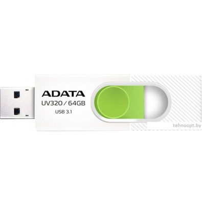 USB Flash A-Data UV320 64GB (белый/зеленый)