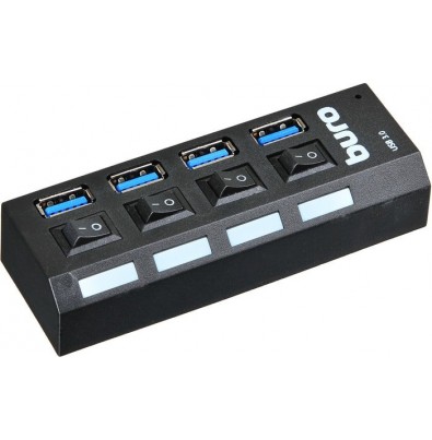 USB-хаб Buro BU-HUB4-U3.0-L