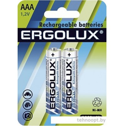 Аккумуляторы Ergolux AAA 1100 mAh 2 шт. NHAAA1100BL2