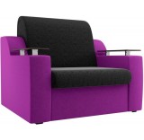 Кресло Лига диванов Сенатор 100696 60 см (черный/фиолетовый)