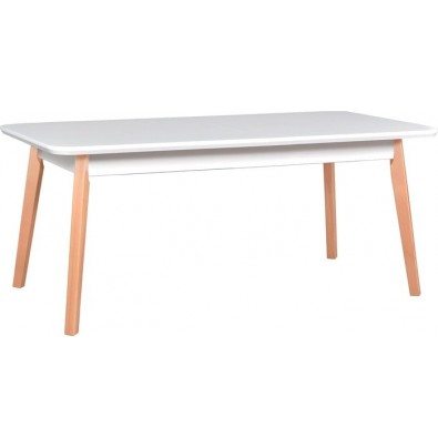 Обеденный стол DREWMIX Oslo 8 (белый/бук)