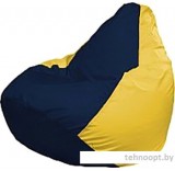 Кресло-мешок Flagman Груша Мега Super Г5.1-47 (тёмно-синий/жёлтый)