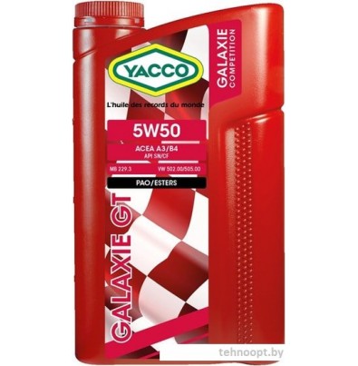 Моторное масло Yacco Galaxie GT 5W-50 1л