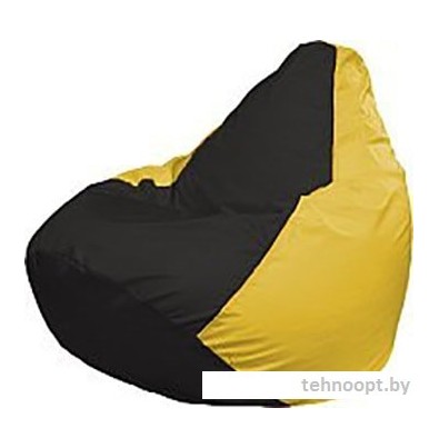 Кресло-мешок Flagman Груша Мини Г0.1-396 (чёрный/жёлтый)