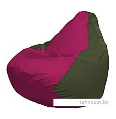 Кресло-мешок Flagman Груша Мини Г0.1-391 (фуксия/тёмно-оливковый)