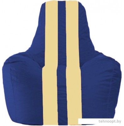 Кресло-мешок Flagman Спортинг С1.1-121 (синий/светло-бежевый)