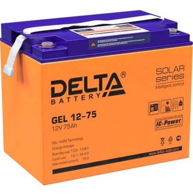 Аккумулятор для ИБП Delta GEL 12-75 (12В/75 А·ч)