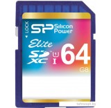 Карта памяти Silicon-Power SDXC Elite UHS-1 (Class 10) 64 GB (SP064GBSDXAU1V10)