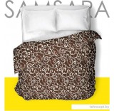 Постельное белье Samsara Завитки шоколад 147По-6 153x215 (1.5-спальный)