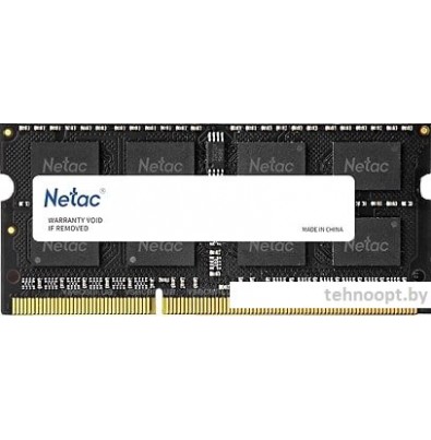 Оперативная память Netac Basic 8GB DDR3 SODIMM PC3-12800 NTBSD3N16SP-08