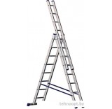 Лестница-стремянка Алюмет трехсекционная универсальная 5310 3x10