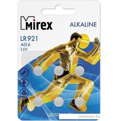 Элементы питания Mirex LR921 (AG6) Mirex блистер 6 шт. 23702-LR921-E6