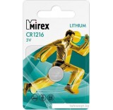 Элементы питания Mirex CR1216 Mirex литиевая блистер 1 шт. 23702-CR1216-E1