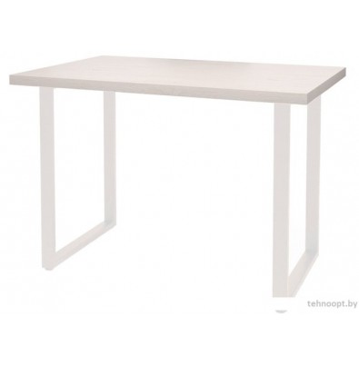 Кухонный стол Millwood Лофт Ницца Л 120x70x75 (дуб белый Craft-металл белый)