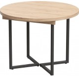 Кухонный стол Millwood Лофт Лондон D110-150x110x76 (дуб золотой Craft-металл черный)