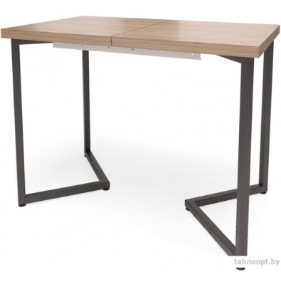 Кухонный стол Millwood Лофт Лондон Л 110-150x70x76 (дуб табачный Craft-металл черный)
