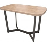 Кухонный стол Millwood Лофт Мюнхен Л 120x70x75 (дуб табачный Craft-металл черный)