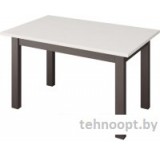 Кухонный стол Senira Кастусь 120-160x75 (белый/венге)