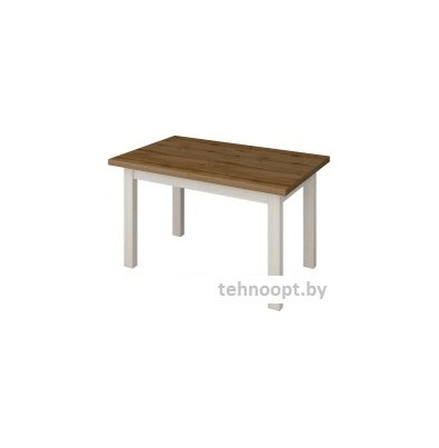 Кухонный стол Senira Кастусь 120-160x75 (дуб вотан/белый)