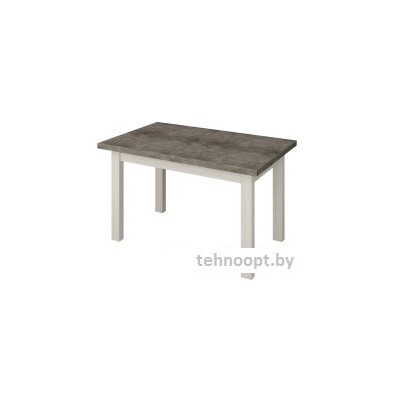 Кухонный стол Senira Кастусь 120-160x75 (бетон/белый)