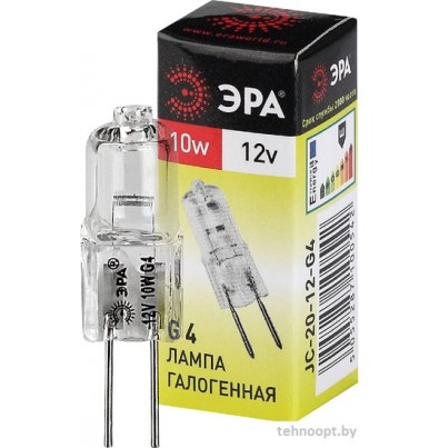 Галогенная лампа ЭРА G4-JC-10W-12V C0027367