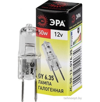 Галогенная лампа ЭРА GY6.35-JC-50W-12V C0027372