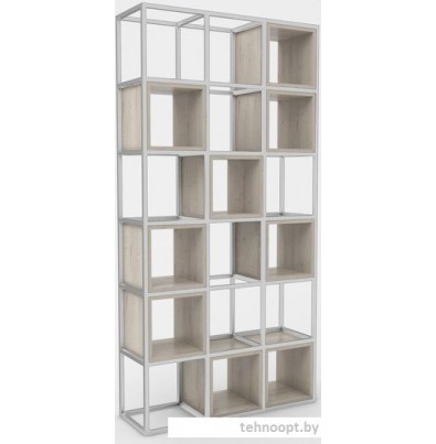 Стеллаж Hype Mebel Грос 105x175 (белый/древесина белая)