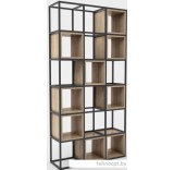Стеллаж Hype Mebel Грос 105x175 (черный/дуб галифакс натуральный)