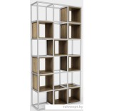 Стеллаж Hype Mebel Грос 105x210 (белый/дуб галифакс олово)