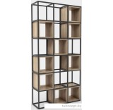 Стеллаж Hype Mebel Грос 105x210 (черный/дуб галифакс натуральный)