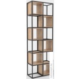 Стеллаж Hype Mebel Грос-2 70x175 (черный/дуб галифакс натуральный)