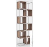 Стеллаж Hype Mebel Грос-2 70x210 (белый/дуб галифакс олово)