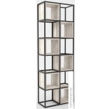 Стеллаж Hype Mebel Грос-2 70x210 (черный/древесина белая)