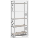 Стеллаж Hype Mebel Квадро 50x170 (белый/древесина белая)