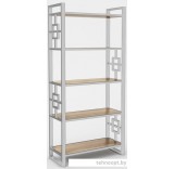 Стеллаж Hype Mebel Квадро 50x170 (белый/дуб галифакс натуральный)
