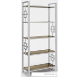 Стеллаж Hype Mebel Квадро 80x170 (белый/дуб галифакс олово)
