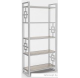 Стеллаж Hype Mebel Квадро 80x200 (белый/древесина белая)