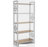 Стеллаж Hype Mebel Квадро 80x200 (белый/дуб галифакс натуральный)