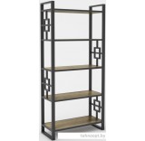 Стеллаж Hype Mebel Квадро 80x200 (черный/дуб галифакс олово)