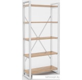Стеллаж Hype Mebel Стандарт-2 50x170 (белый/дуб галифакс натуральный)