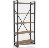 Стеллаж Hype Mebel Стандарт-2 50x170 (черный/дуб галифакс олово)