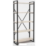 Стеллаж Hype Mebel Стандарт-2 50x170 (черный/древесина белая)