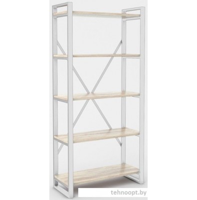 Стеллаж Hype Mebel Стандарт-2 50x200 (белый/древесина белая)