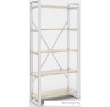 Стеллаж Hype Mebel Стандарт-2 80x200 (белый/древесина белая)