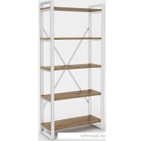 Стеллаж Hype Mebel Стандарт-2 80x200 (белый/дуб галифакс олово)