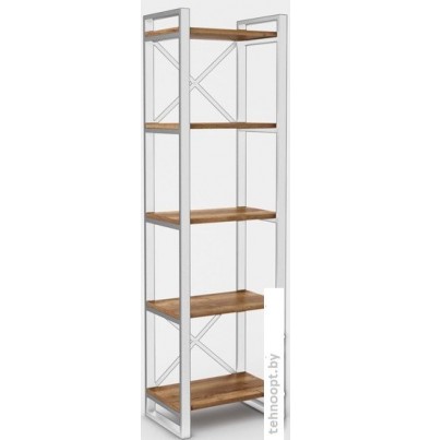 Стеллаж Hype Mebel Стандарт 50x200 (белый/дуб галифакс олово)