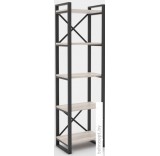 Стеллаж Hype Mebel Стандарт 50x170 (черный/древесина белая)